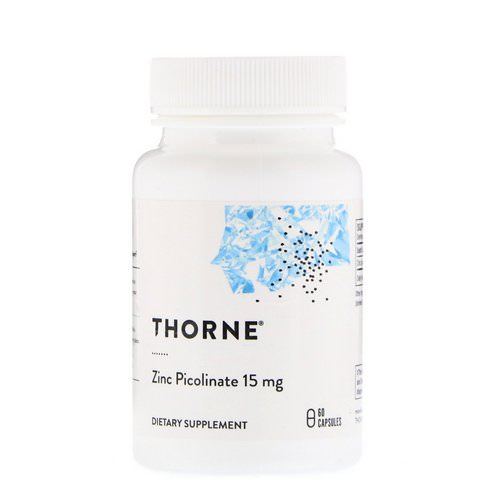 Thorne Research, Zinc Picolinate, 15 mg, 60 Capsules Review