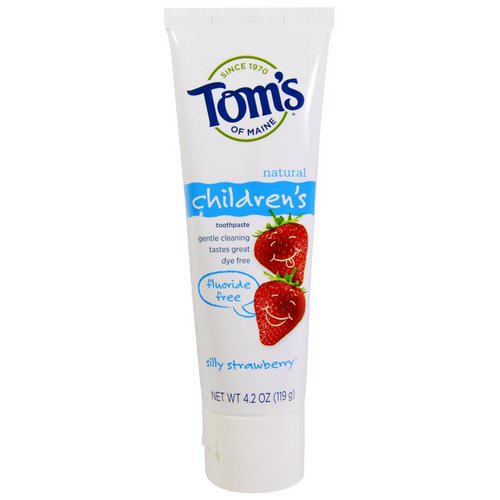 Tom's of Maine, Children's Toothpaste, Fluoride-Free, Silly Strawberry, 4.2 oz (119 g) Review