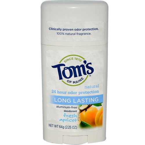 Tom's of Maine, Natural Long Lasting Deodorant, Aluminum-Free, Fresh Apricot, 2.25 oz (64 g) Review