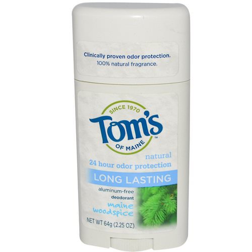 Tom's of Maine, Natural Long Lasting Deodorant, Aluminum-Free, Maine Woodspice, 2.25 oz (64 g) Review