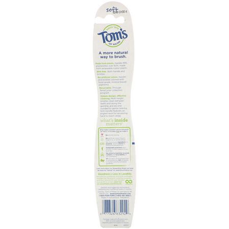 牙刷, 口腔護理: Tom's of Maine, Naturally Clean Toothbrush, Soft, 1 Toothbrush