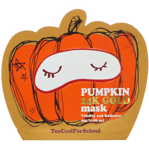 Too Cool for School, Pumpkin 24K Gold Mask, 1 Sheet, 0.88 oz (25 g) Review