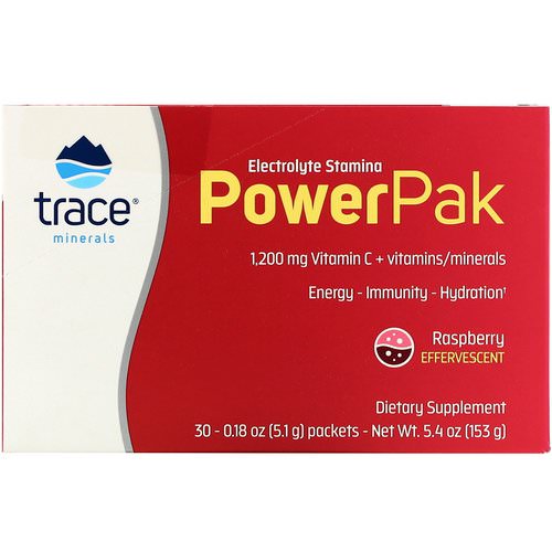 Trace Minerals Research, Electrolyte Stamina PowerPak, Raspberry, 30 Packets, 0.18 oz (5.1 g) Each Review