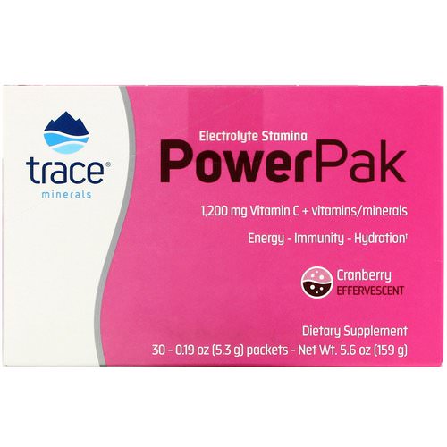 Trace Minerals Research, Electrolyte Stamina Power Pak, Cranberry, 30 Packets, 0.19 oz (5.3 g) Each Review
