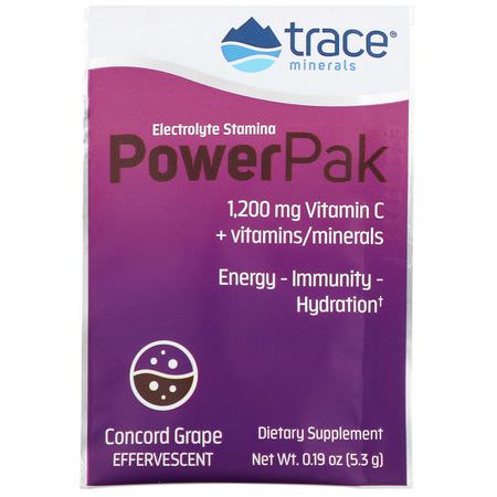 Trace Minerals Research Vitamin C Formulas Hydration Electrolytes - 電解質, 水合, 運動補品, 運動營養