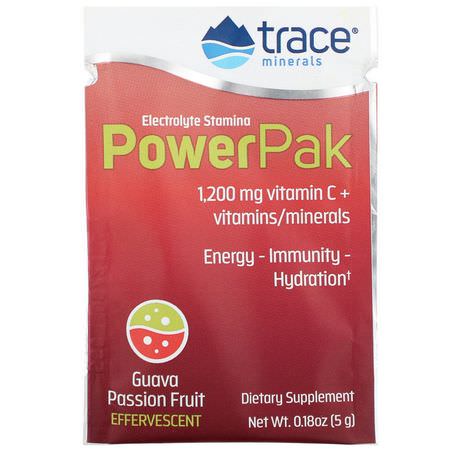 Trace Minerals Research Vitamin C Formulas Hydration Electrolytes - 電解質, 水合, 運動補品, 運動營養