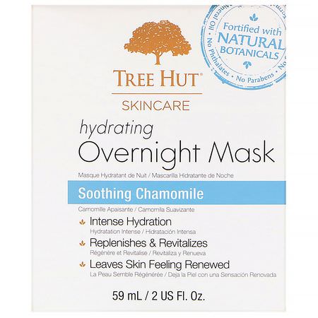 保濕面膜, 果皮: Tree Hut, Skincare, Hydrating Overnight Mask, Soothing Chamomile, 2 fl oz (59 ml)