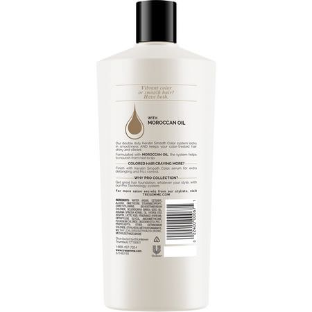 護髮素, 洗髮水: Tresemme, Keratin Smooth Color Conditioner, 22 fl oz (650 ml)