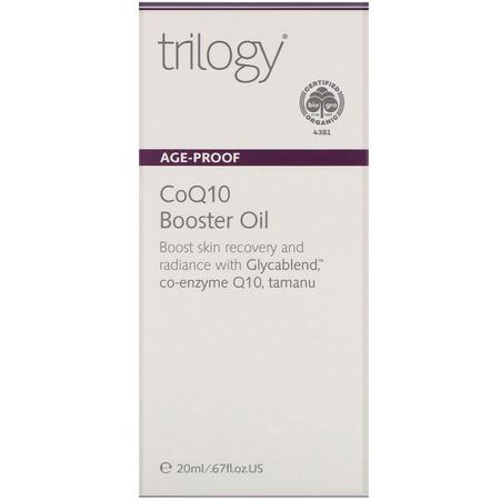 面部保濕霜, 護膚: Trilogy, Age-Proof, CoQ10 Booster Oil, 0.67 fl oz (20 ml)