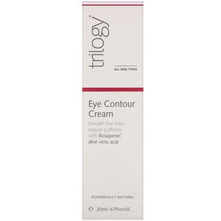 治療, 眼霜: Trilogy, Eye Contour Cream, .67 fl oz (20 ml)