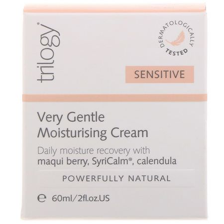 面部保濕霜, 皮膚護理: Trilogy, Sensitive, Very Gentle Moisturising Cream, 2 fl oz (60 ml)