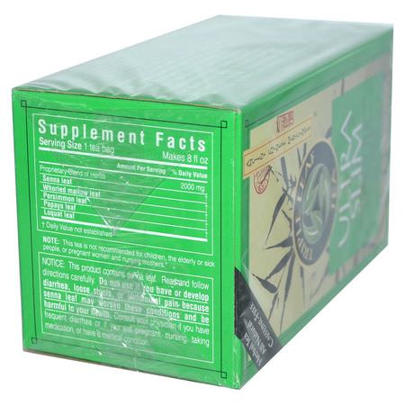 涼茶, 藥用茶: Triple Leaf Tea, Ultra Slim, Herbal Tea, Caffeine-Free, 20 Tea Bags, 1.4 oz (40 g)