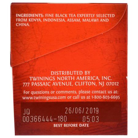 紅茶, 英式早餐茶: Twinings, English Breakfast Tea, 25 Individual Tea Bags, 1.76 oz (50 g)