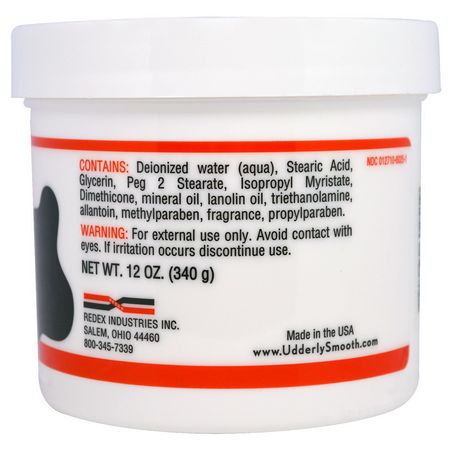 乳液, 浴液: Udderly Smooth, Body Cream, Original Formula, 12 oz (340 g)