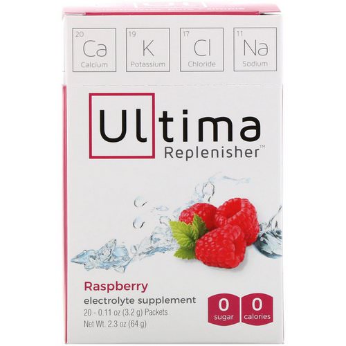 Ultima Replenisher, Electrolyte Supplement, Raspberry, 20 Packets, 0.11 oz (3.2 g) Each Review