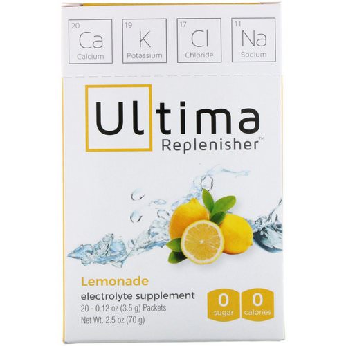 Ultima Replenisher, Electrolyte Powder, Lemonade, 20 Packets, 0.12 oz (3.5 g) Each Review