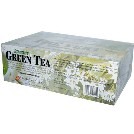 綠茶: Uncle Lee's Tea, Legends of China, Green Tea, Jasmine, 100 Tea Bags, 5.64 oz (160 g)