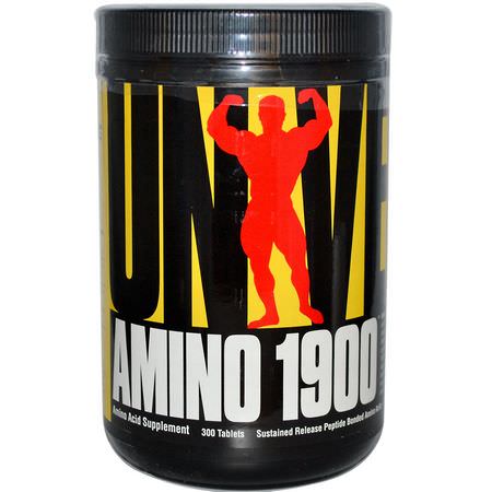 氨基酸: Universal Nutrition, Amino 1900, Amino Acid Supplement, 300 Tablets