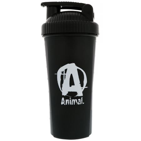 振動器水瓶: Universal Nutrition, Animal Shaker Cup, Black/White, 30 oz