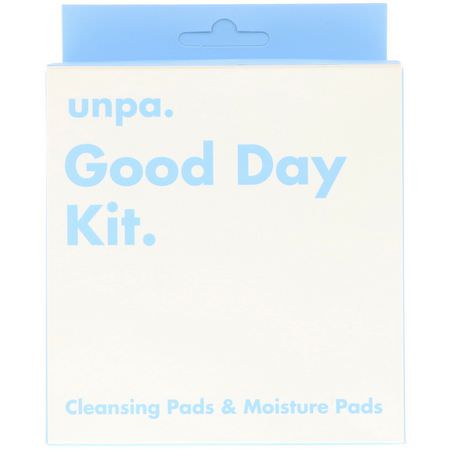K美容保濕霜, 乳霜: Unpa, Good Day Kit, Cleansing Pads & Moisture Pads, 6 Piece Kit