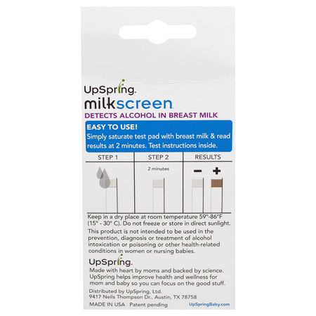 家庭測試條, 急救: UpSpring, Milkscreen, 20 Test Strips