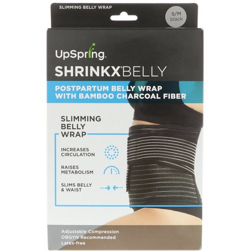 UpSpring, Shrinkx Belly, Postpartum Belly Wrap With Bamboo Charcoal Fiber, Size S/M, Black Review