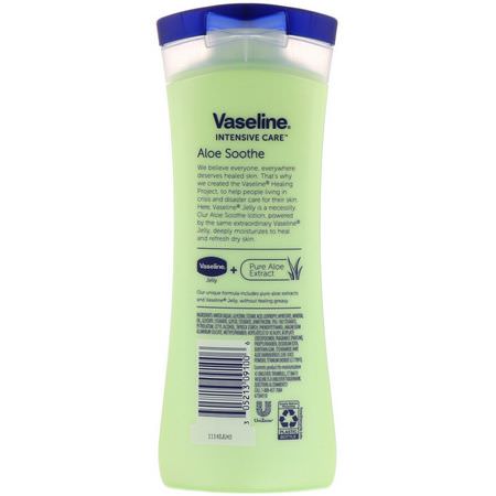 蘆薈護膚, 皮膚護理: Vaseline, Intensive Care, Aloe Soothe Non-Greasy Lotion, 10 fl oz (295 ml)