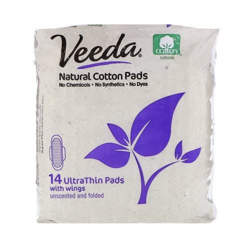 Veeda, Natural Cotton Pads with Wings, Ultra Thin, 14 Pads Review