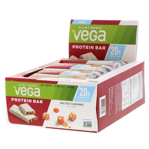 Vega, Protein Bar, Salted Caramel, 12 Bars, 2.5 oz (70 g) Each Review