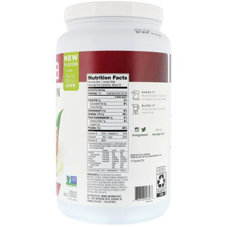 植物性, 植物性蛋白: Vega, Protein & Greens, Salted Caramel, 1.65 lbs (750 g)