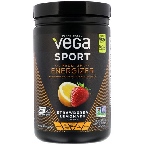 Vega, Sport, Energizer, Strawberry Lemonade, 16.1 oz (455 g) Review