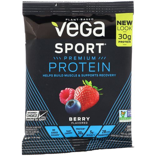 Vega, Sport Premium Protein, Berry, 1.5 oz (42 g) Review