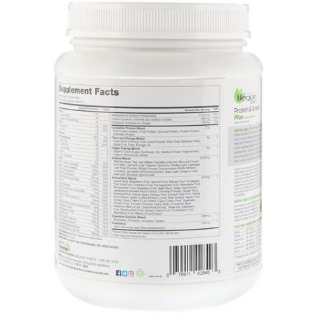 植物性, 植物性蛋白: VeganSmart, Protein & Greens, All-In-One Powder, Vanilla Creme, 1.42 lbs (645 g)