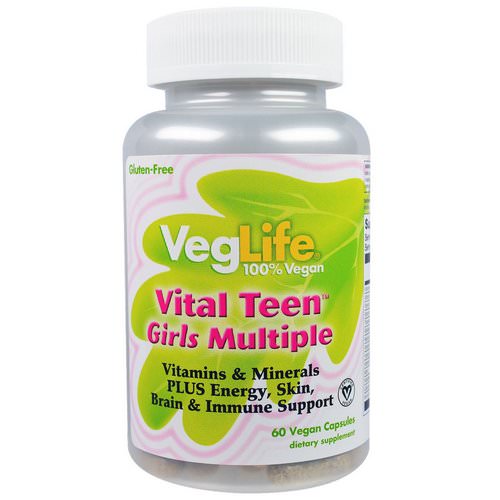 VegLife, Vital Teen Girl Multiple, 60 Vegan Capsules Review