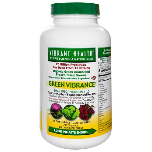Vibrant Health, Green Vibrance, Version 17.0, 240 VegiCaps Review