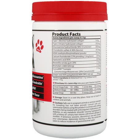 寵物健康, 寵物: Vibrant Health, Joint + Hip, Supplement for Dogs & Cats, Beef Liver Flavor, 9.17 oz (260 g)