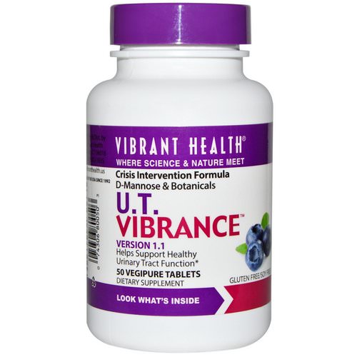 Vibrant Health, U.T. Vibrance, Version 1.1, 50 Vegipure Tablets Review