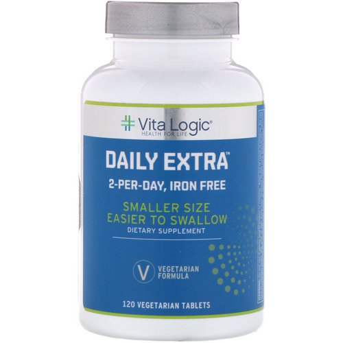 Vita Logic, Daily Extra 2-Per-Day, Iron Free, 120 Vegetarian Tablets Review