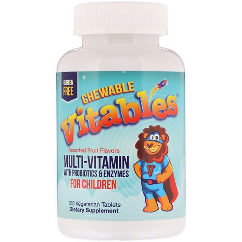 Vitables, Chewable Multi-Vitamins with Probiotics & Enzymes for Children, Assorted Fruit Flavors, 120 Vegetarian Tablets Review