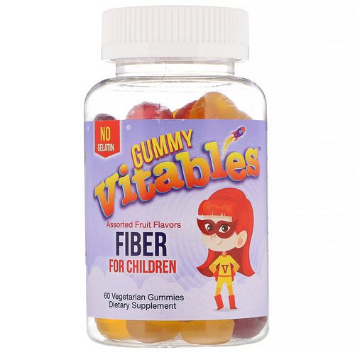Vitables, Gummy Fiber For Children, No Gelatin, Assorted Fruit Flavors, 60 Vegetarian Gummies Review
