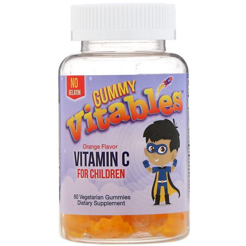 Vitables, Gummy Vitamin C for Children, No Gelatin, Orange Flavor, 60 Vegetarian Gummies Review