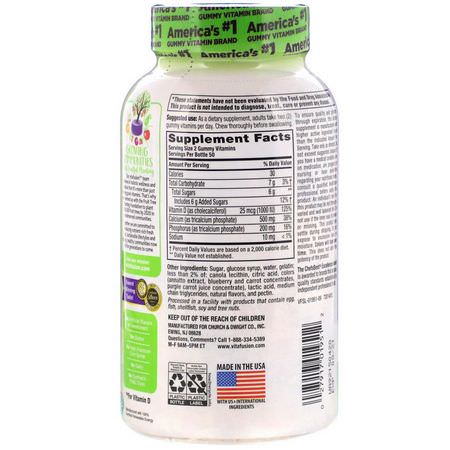 鈣, 礦物質: VitaFusion, Calcium, Natural Fruit & Cream Flavors, 500 mg, 100 Gummies