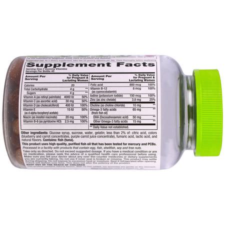 產前多種維生素, 婦女的健康: VitaFusion, PreNatal, DHA, Folic Acid & Multivitamin, 90 Gummies