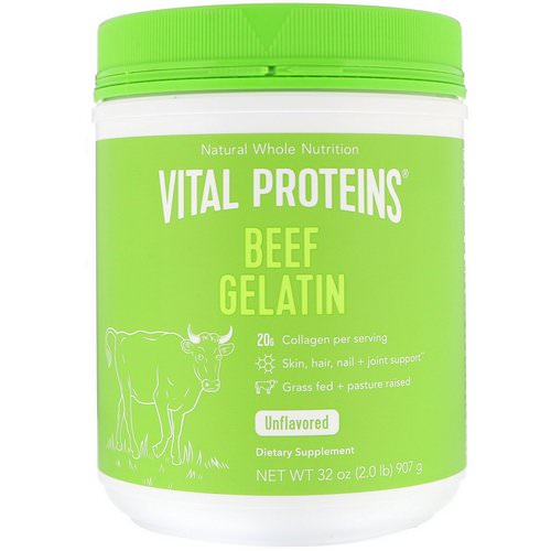 Vital Proteins, Beef Gelatin, Unflavored, 2 lbs (907 g) Review