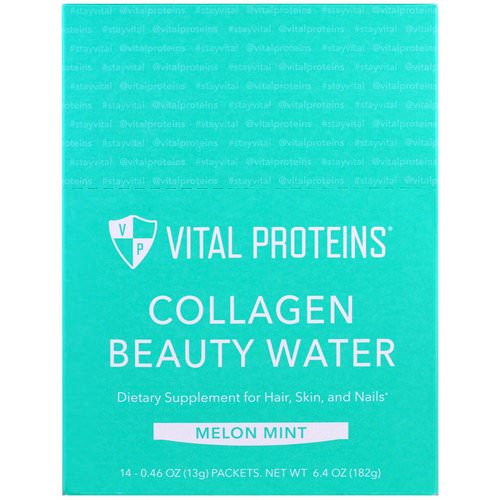 Vital Proteins, Collagen Beauty Water, Melon Mint, 14 Packets, 0.46 oz (13 g) Each Review