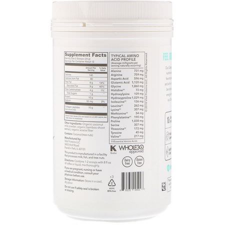 膠原補充劑, 關節: Vital Proteins, Collagen Creamer, Coconut, 10.3 oz (293 g)