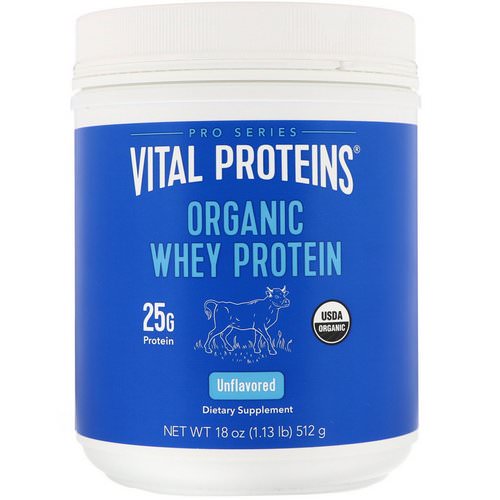 Vital Proteins, Organic Whey Protein, Unflavored, 1.1 lbs (512 g) Review
