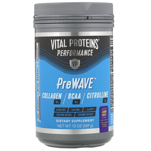 Vital Proteins, Performance, PreWave, Natural Lemon Grape, 13 oz (369 g) Review