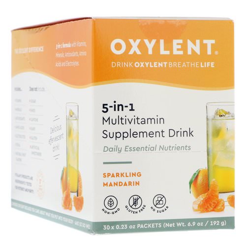 Vitalah, Oxylent, Multivitamin Supplement Drink, Sparkling Mandarin, 30 Packets, 0.23 oz (6.4 g) Each Review