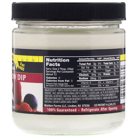 蜜餞, 塗抹醬: Walden Farms, Marshmallow Dip, 12 oz (340 g)